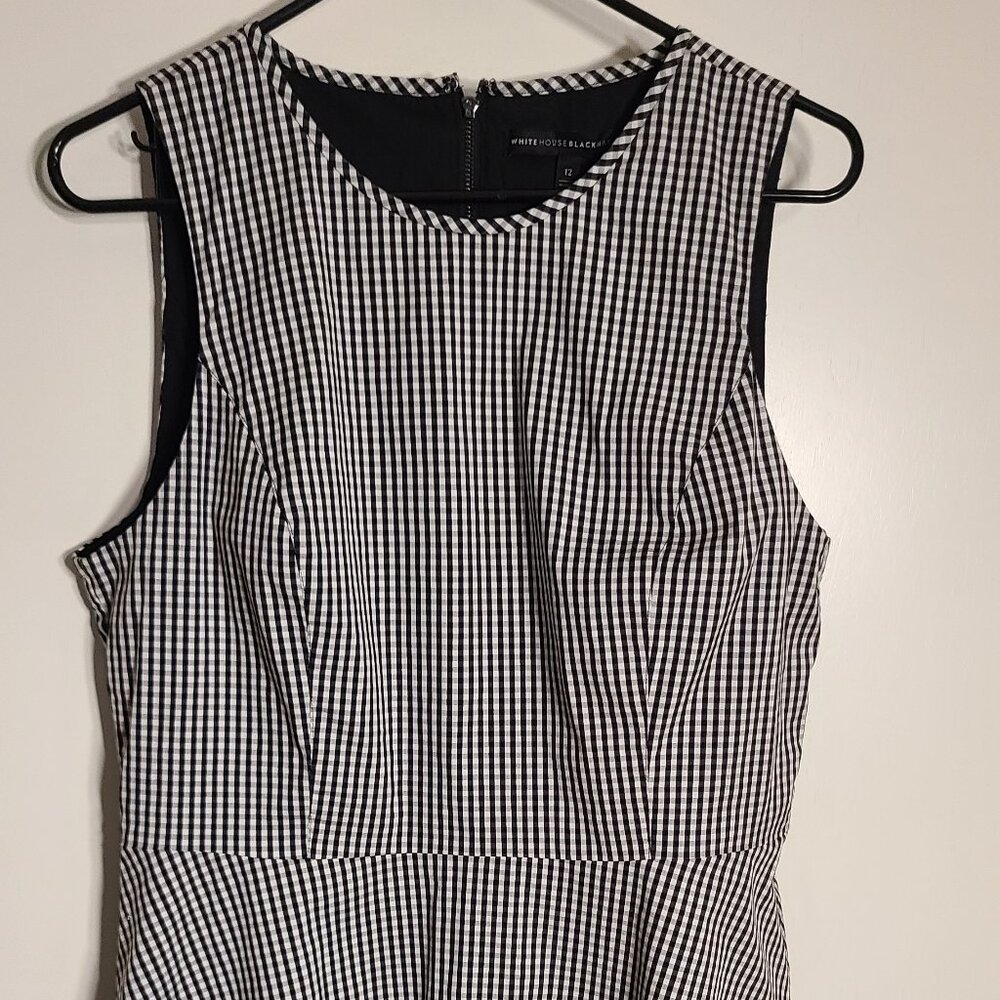 WHBM Sleeveless Poplin Corset Flared Blouse
